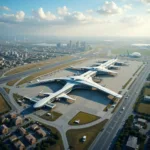 Sardar Patel Airport Terminal 2 Aerial View