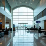 Modern Interior of Semarang Airport Terminal